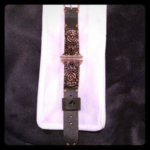 Rose gold Apple Watch band